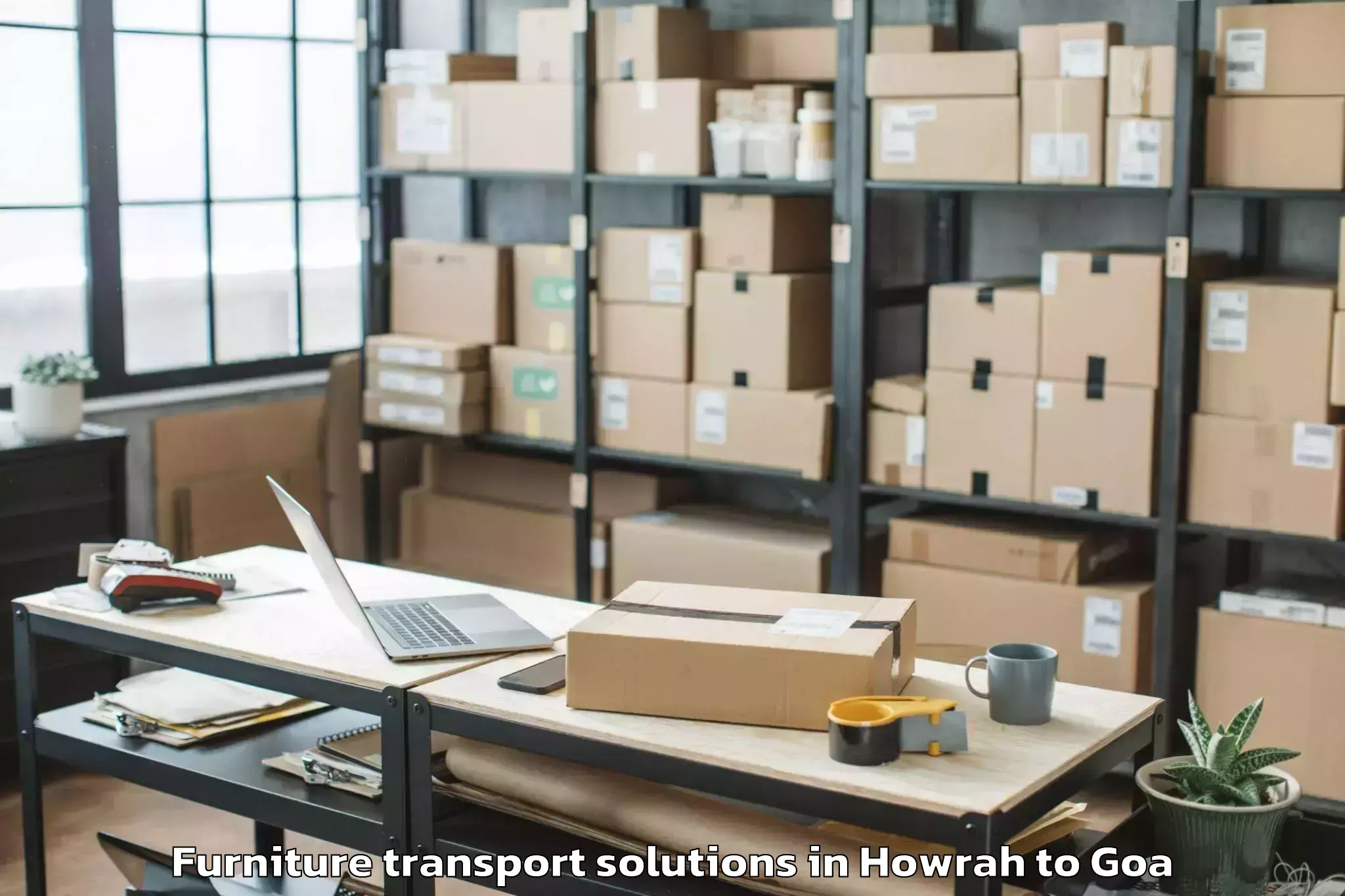 Reliable Howrah to Tiswadi Furniture Transport Solutions